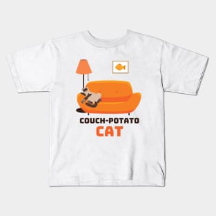 couch-potato cat Kids T-Shirt